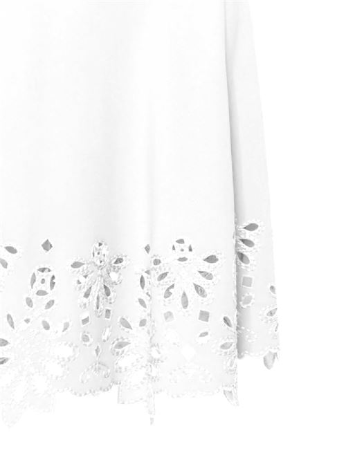 White crepe texture cut-out skirt Ermanno Scervino | D442O322ILM14800